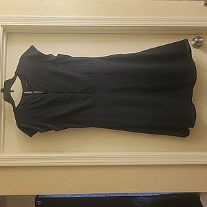 Banana Republic Navy Textured Stripe Chiffon Dress Size 10